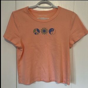 NWOT | American Eagle | Peach Cropped Tee